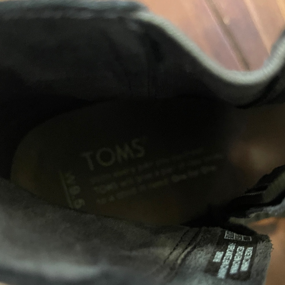 TOMS Women's Olive Green Perforated Heeled Boots - Picture 5 of 5